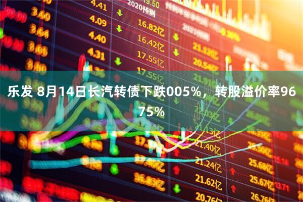 乐发 8月14日长汽转债下跌005%，转股溢价率9675%